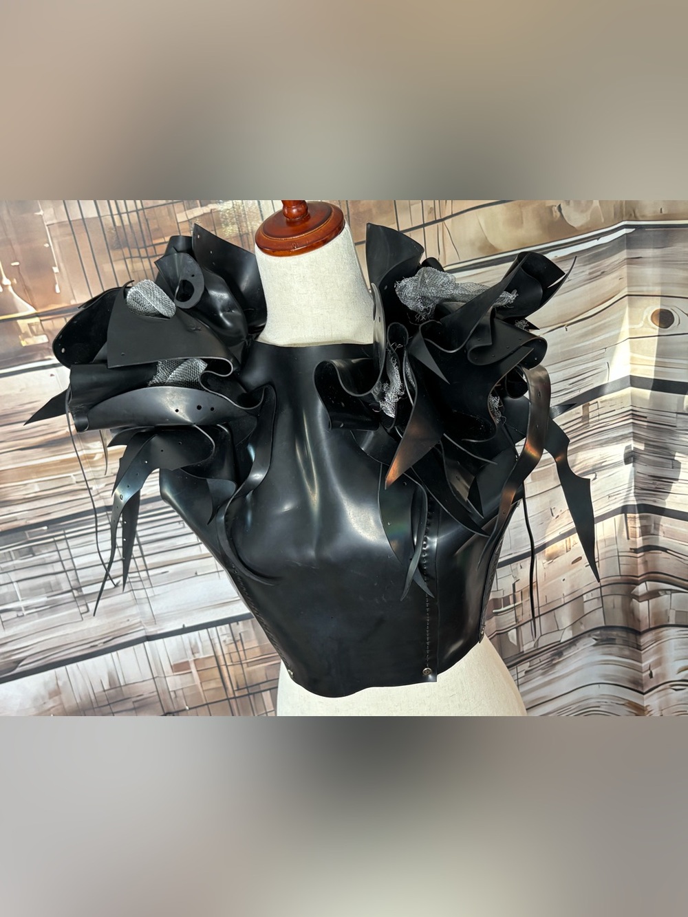 Vesperi Designs Avant Garde Sculptural Corset Top Medium Gothic Cyberpunk Corset - Picture 2 of 16